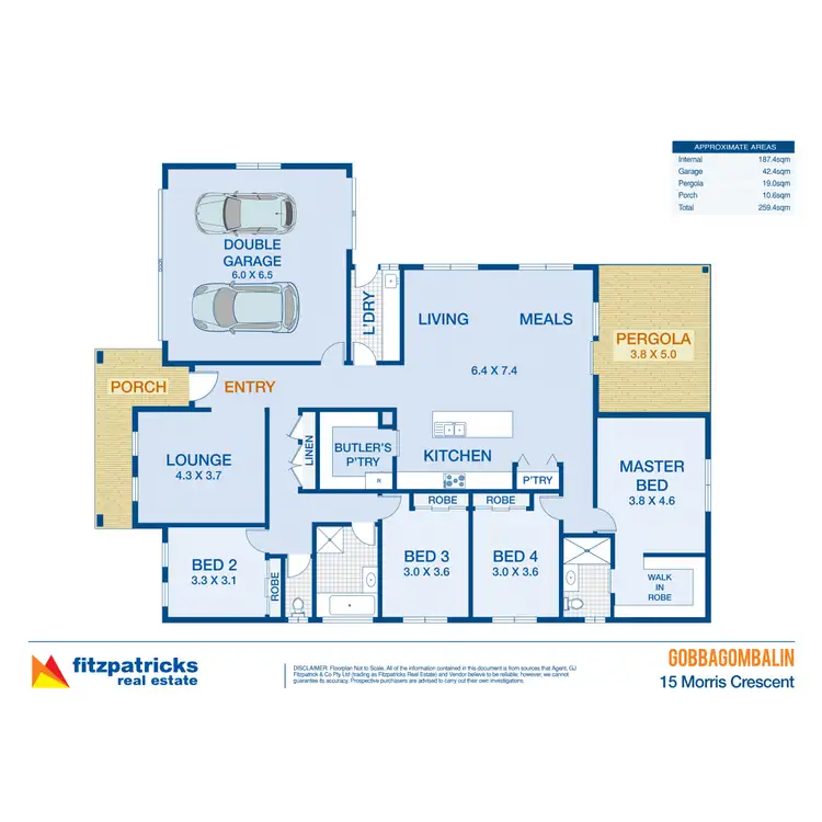 Floorplan of Homely house listing, 15 Morris Crescent, Gobbagombalin NSW 2650