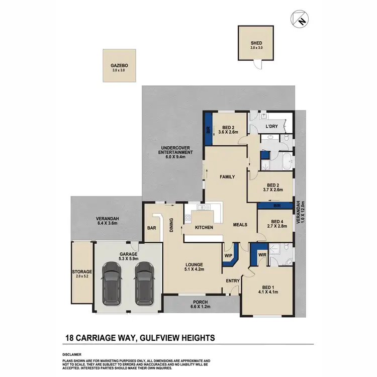 Floorplan of Homely house listing, 18 Carriage Way, Gulfview Heights SA 5096