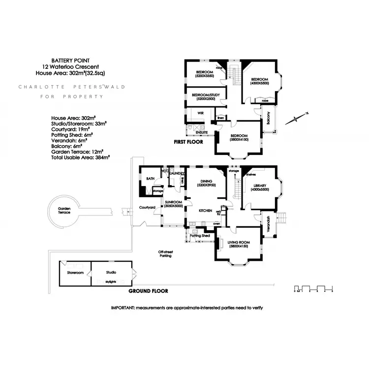 Floorplan of Homely house listing, 12 Waterloo Crescent, Battery Point TAS 7004
