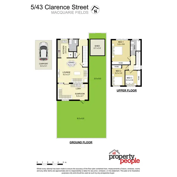 Floorplan of Homely townhouse listing, 5/43 Clarence Street, Macquarie Fields NSW 2564