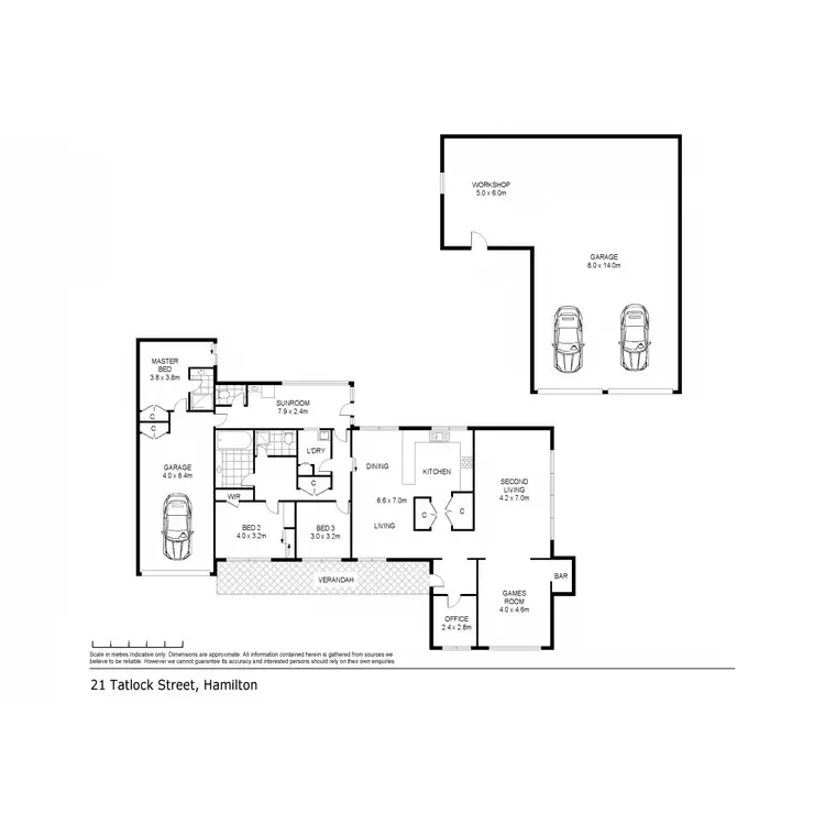 Floorplan of Homely house listing, 21 Tatlock Street, Hamilton VIC 3300