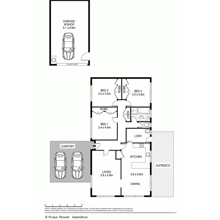 Floorplan of Homely house listing, 8 Duke Avenue, Hamilton VIC 3300
