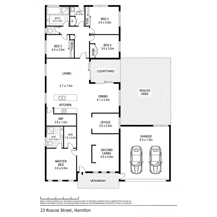 Floorplan of Homely house listing, 23 Roscoe Avenue, Hamilton VIC 3300