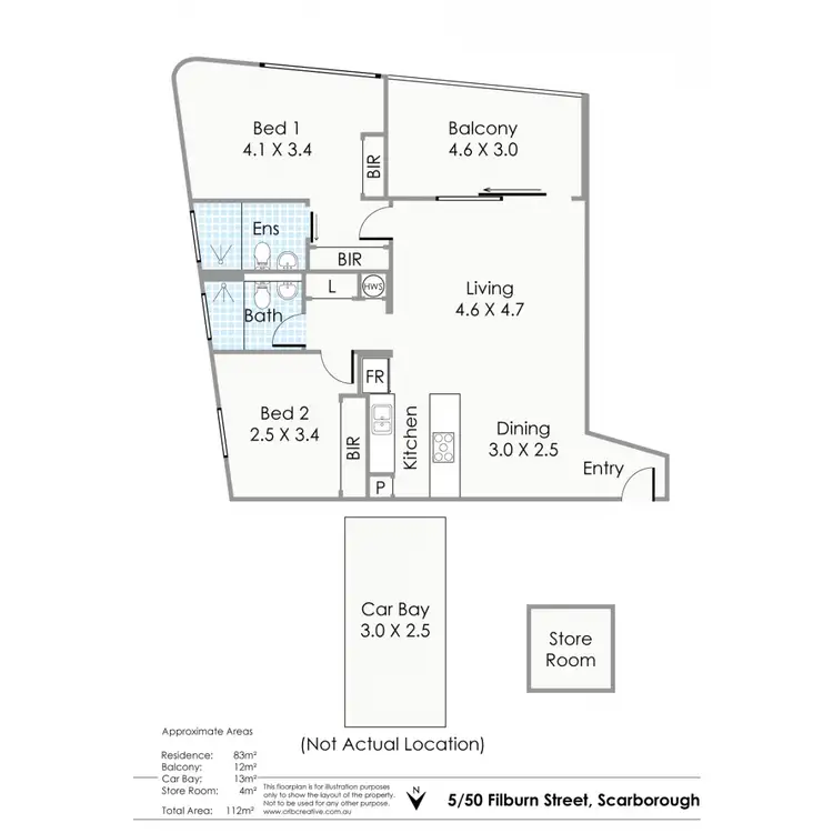 Floorplan of Homely apartment listing, 5/50 Filburn Street, Scarborough WA 6019