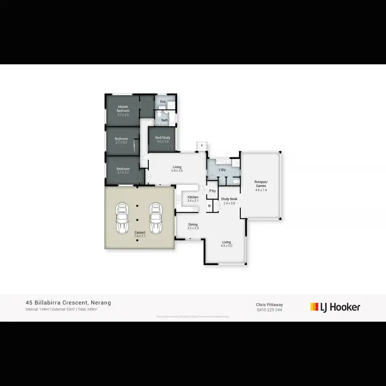 Floorplan of Homely house listing, 45 Billabirra Crescent, Nerang QLD 4211