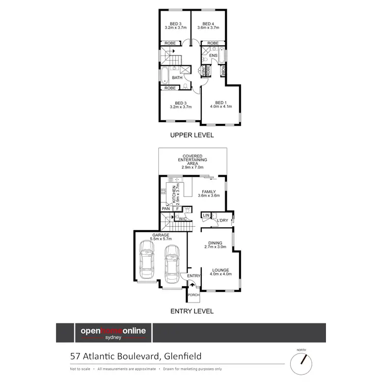 Floorplan of Homely house listing, 57 Atlantic Boulevard, Glenfield NSW 2167