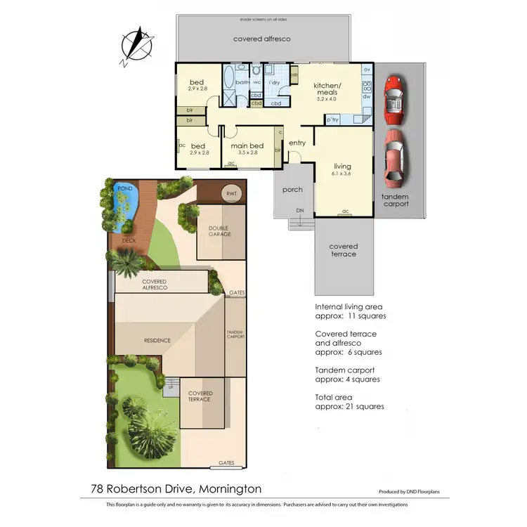 Floorplan of Homely house listing, 78 Robertson Drive, Mornington VIC 3931