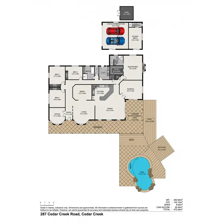 Floorplan of Homely house listing, 287 Cedar Creek Road, Cedar Creek QLD 4520