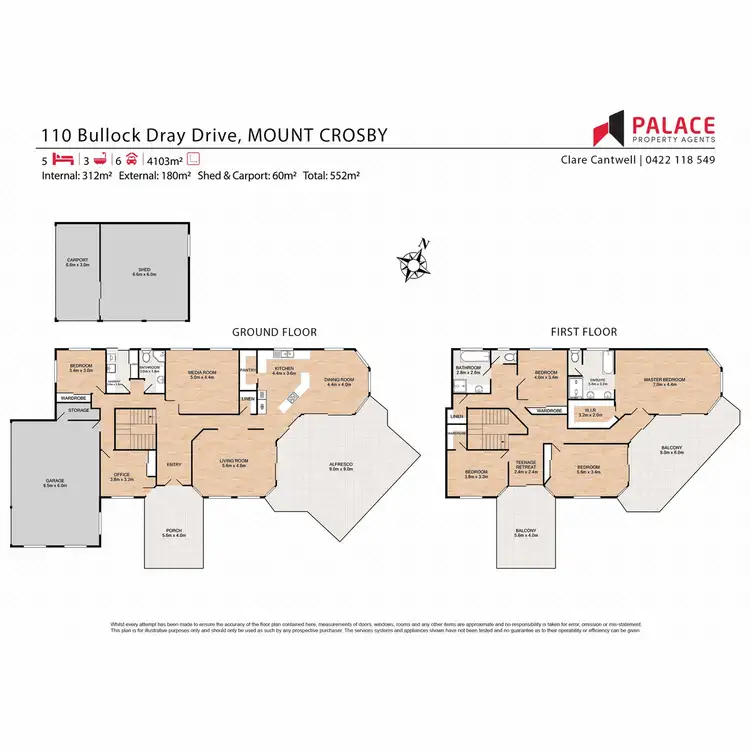 Floorplan of Homely house listing, 110 Bullock Dray Drive, Mount Crosby QLD 4306