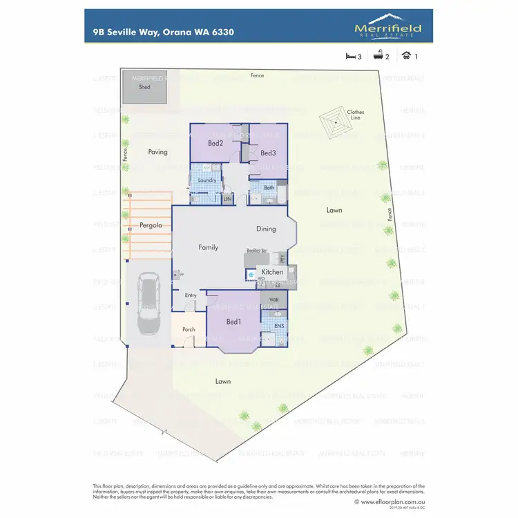 Floorplan of Homely house listing, 9B Seville Way, Orana WA 6330