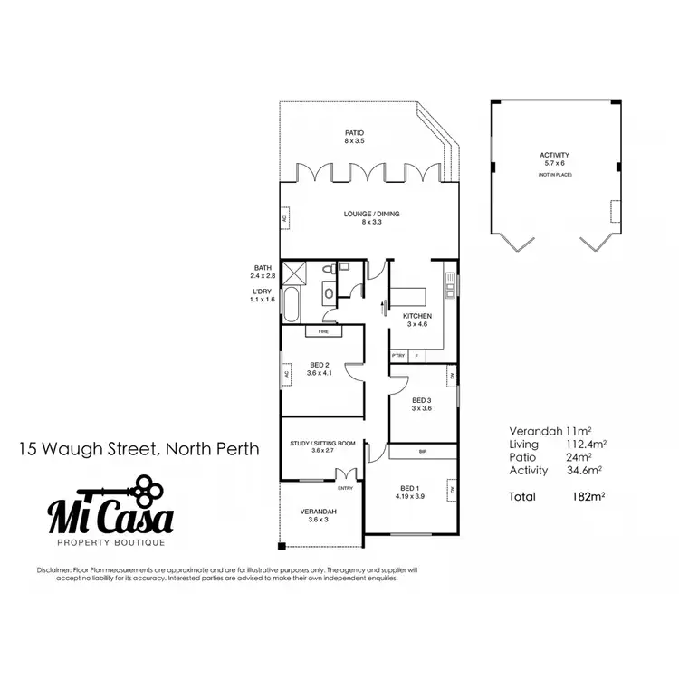 Floorplan of Homely house listing, 15 Waugh Street, North Perth WA 6006