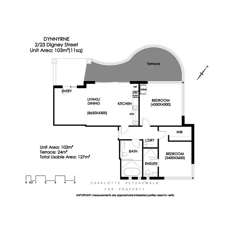 Floorplan of Homely unit listing, 2/23 Digney Street, Dynnyrne TAS 7005