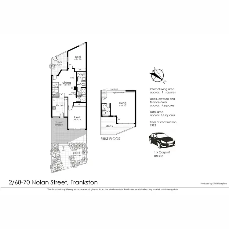 Floorplan of Homely unit listing, 2/68-70 Nolan Street, Frankston VIC 3199