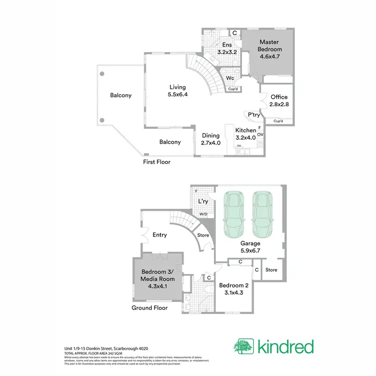 Floorplan of Homely apartment listing, 1/15 Donkin Street, Scarborough QLD 4020