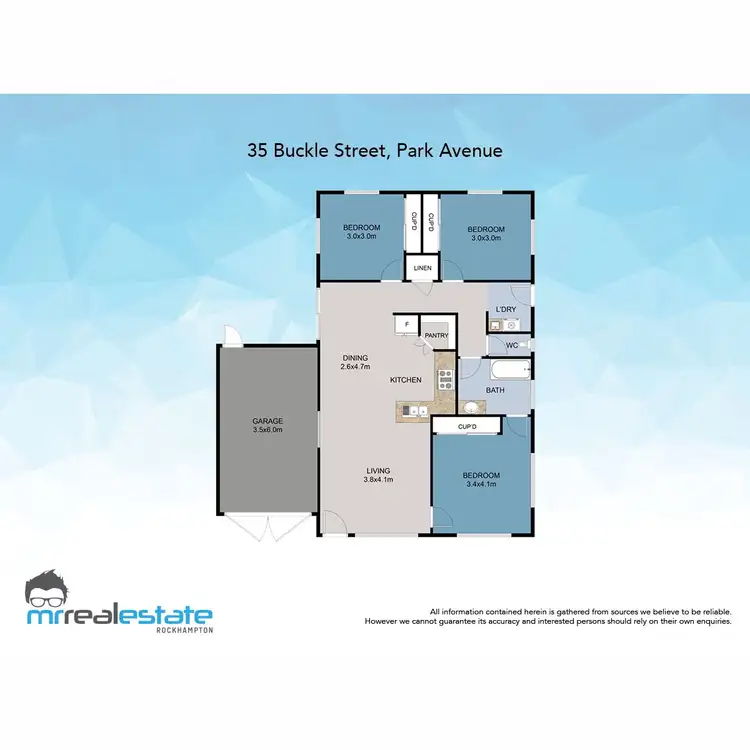 Floorplan of Homely house listing, 35 Buckle Street, Park Avenue QLD 4701