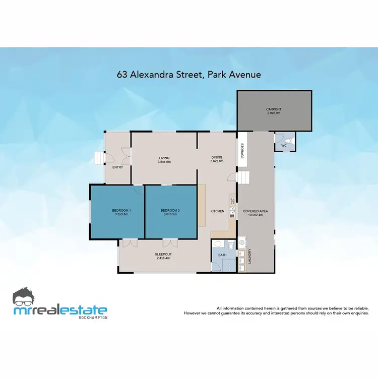 Floorplan of Homely house listing, 63 Alexandra Street, Park Avenue QLD 4701