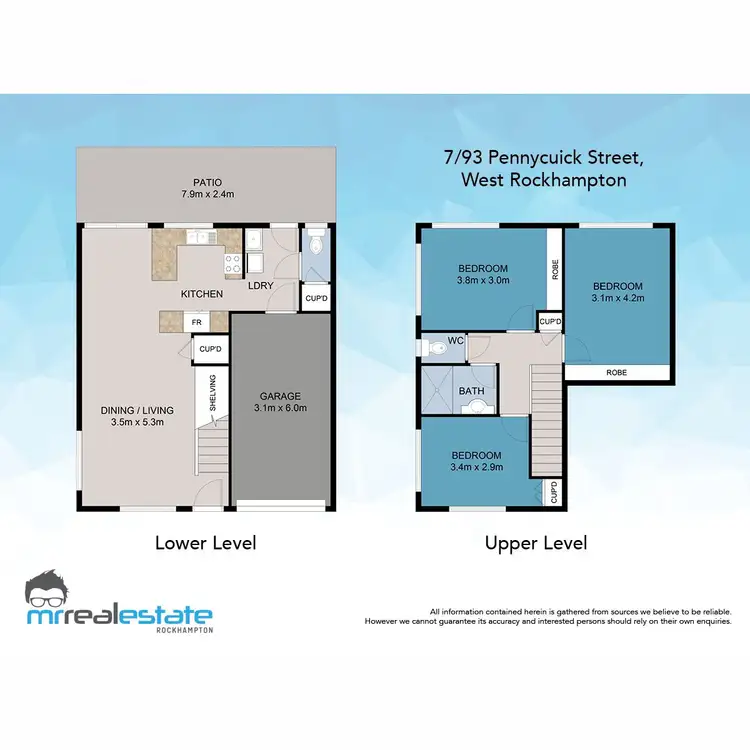 Floorplan of Homely unit listing, 7/93 Pennycuick Street, West Rockhampton QLD 4700