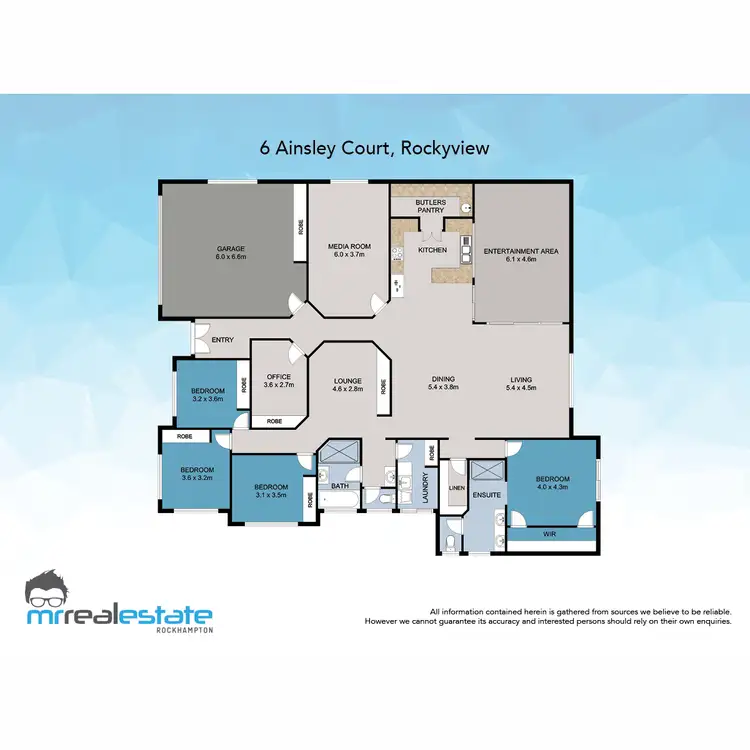Floorplan of Homely house listing, 6 Ainsley Court, Rockyview QLD 4701