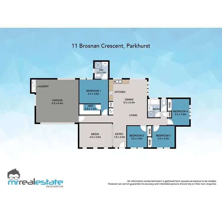 Floorplan of Homely house listing, 11 Brosnan Crescent, Parkhurst QLD 4702