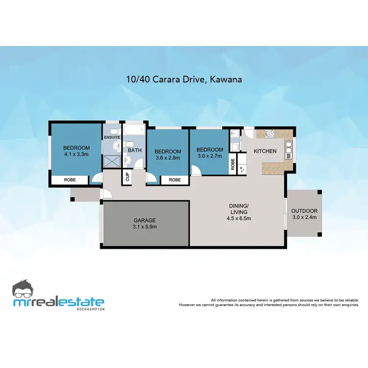 Floorplan of Homely unit listing, 10/40 Carara Drive, Kawana QLD 4701