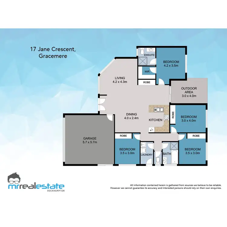 Floorplan of Homely house listing, 17 Jane Crescent, Gracemere QLD 4702