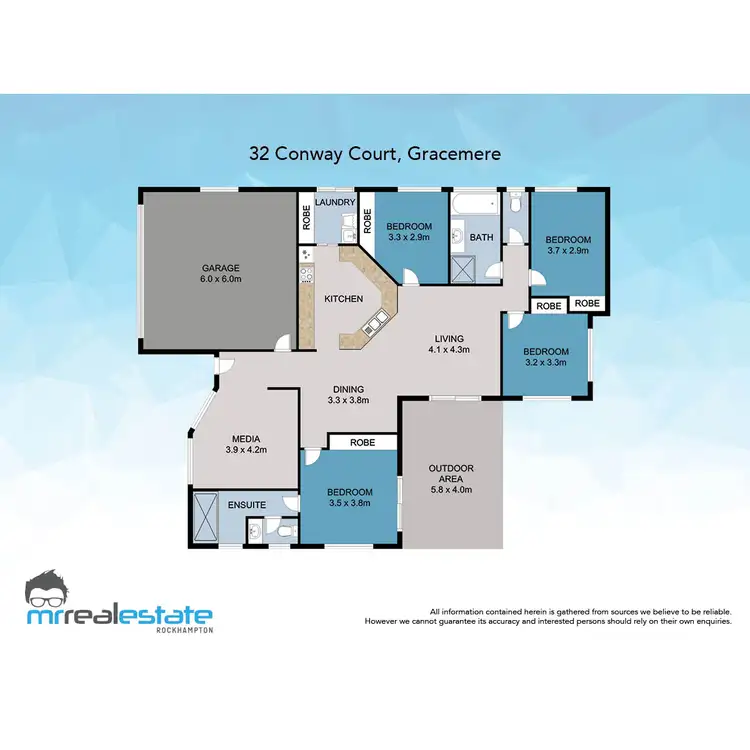 Floorplan of Homely house listing, 32 Conway Court, Gracemere QLD 4702