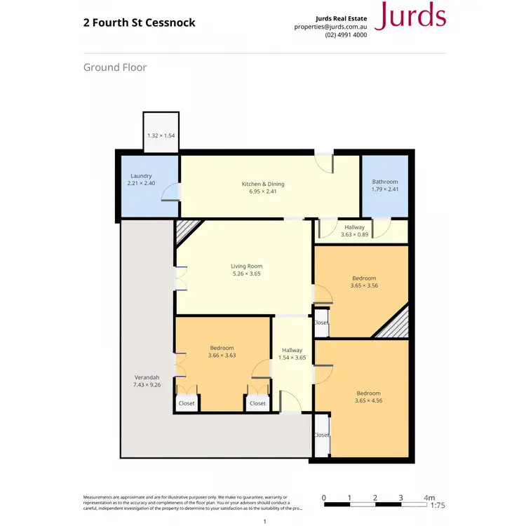 Floorplan of Homely house listing, 2 Fourth Street, Cessnock NSW 2325