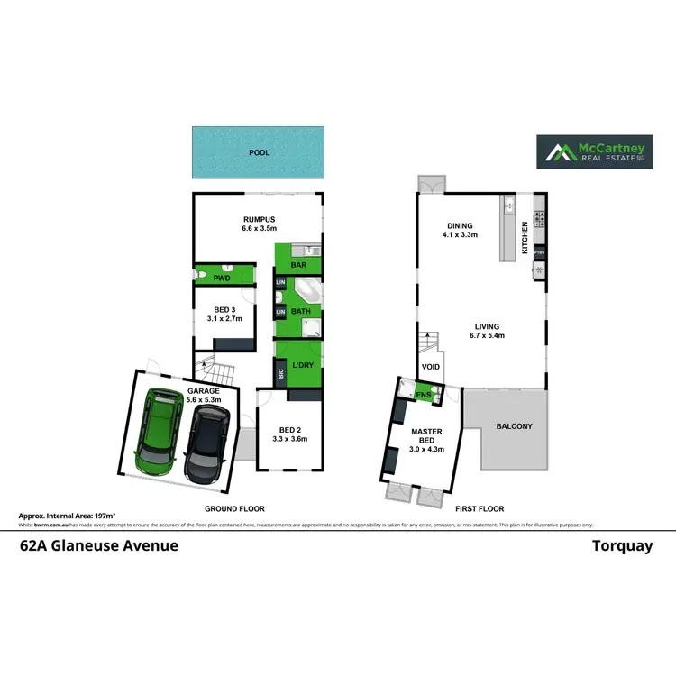 Floorplan of Homely townhouse listing, 62A Glaneuse Avenue, Torquay VIC 3228