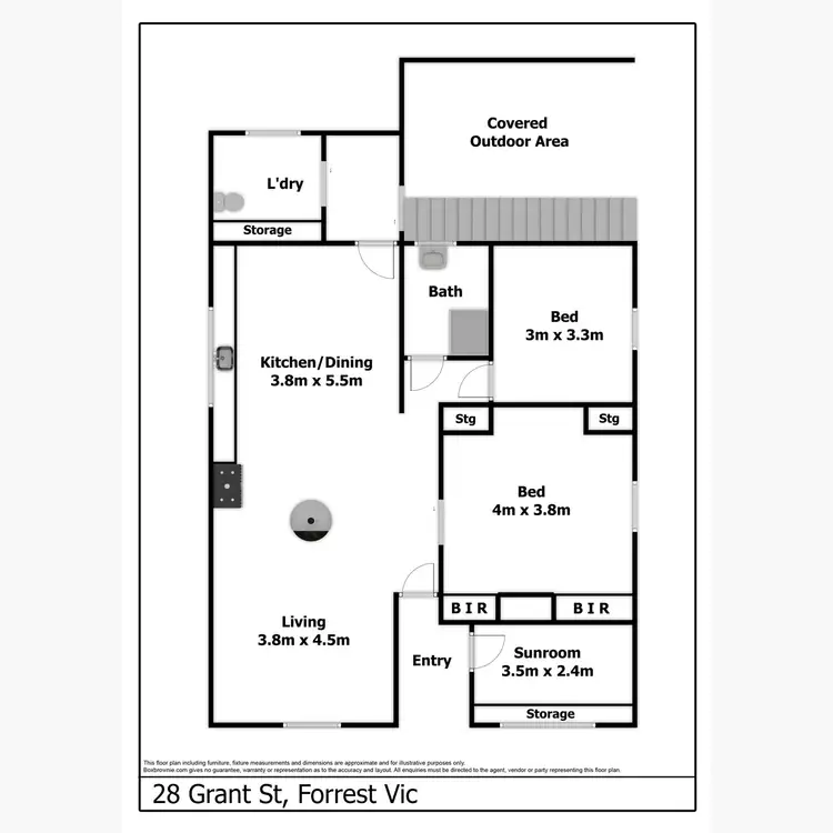 Floorplan of Homely house listing, 28 Grant Street, Forrest VIC 3236