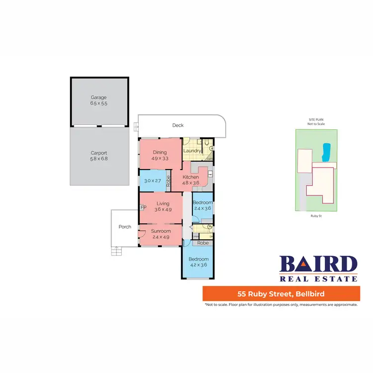 Floorplan of Homely house listing, 55 Ruby Street, Bellbird NSW 2325