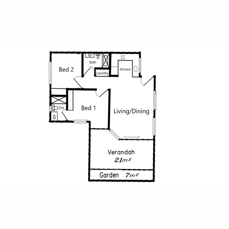 Floorplan of Homely apartment listing, 3/15 Rawlins Street, Kangaroo Point QLD 4169
