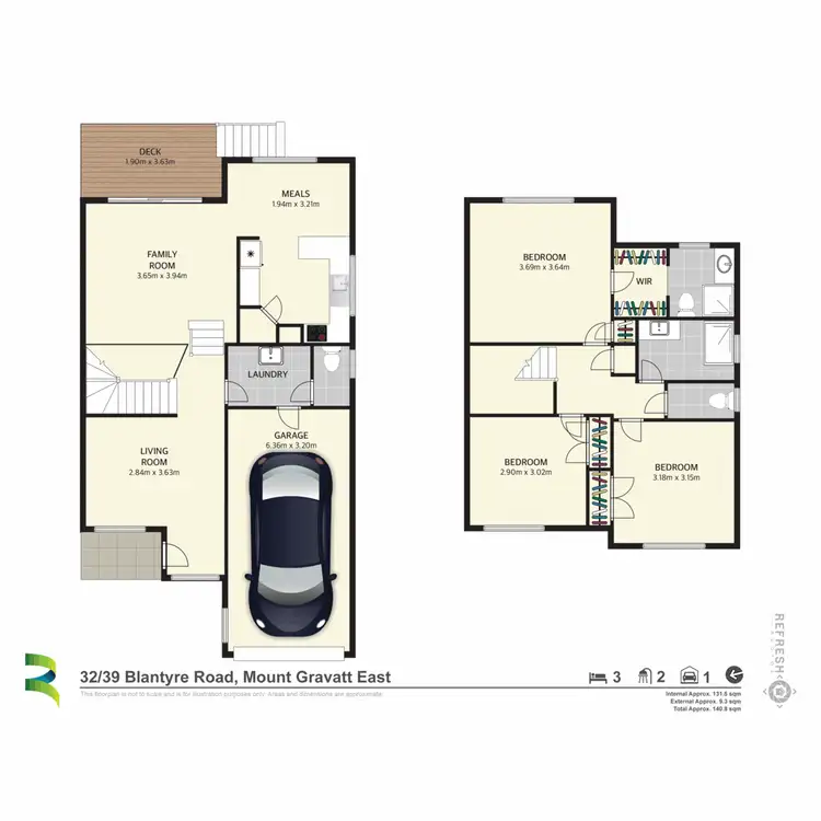 Floorplan of Homely townhouse listing, 32/39 Blantyre Road, Mount Gravatt East QLD 4122