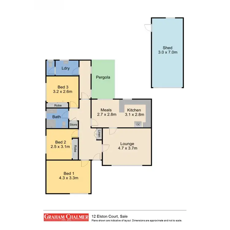 Floorplan of Homely house listing, 12 Elston Court, Sale VIC 3850