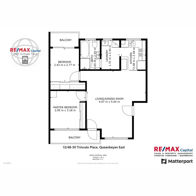 Floorplan of Homely unit listing, 13/48-50 Trinculo Place, Queanbeyan NSW 2620
