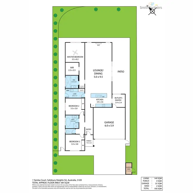 Floorplan of Homely house listing, 1 Yamba Court, Salisbury Heights SA 5109