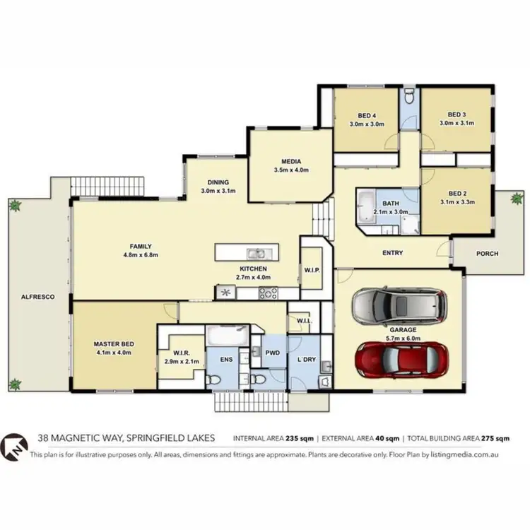Floorplan of Homely house listing, 38 Magnetic Way, Springfield Lakes QLD 4300