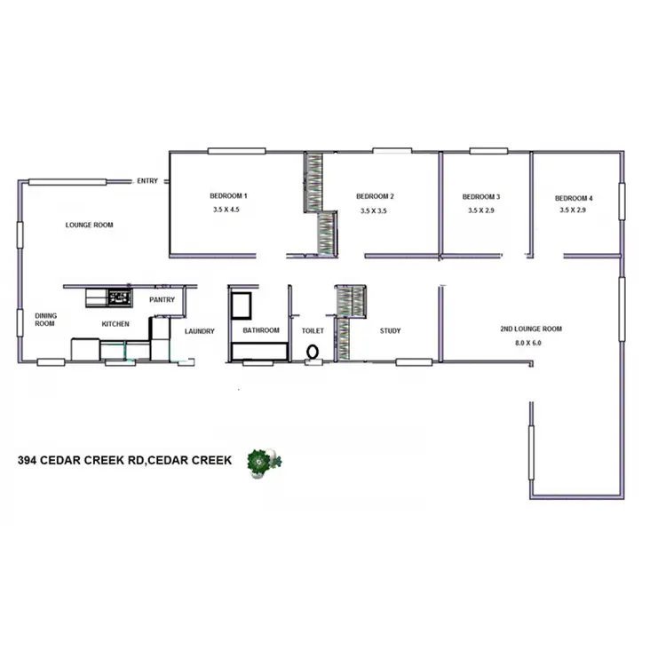 Floorplan of Homely house listing, 394 Cedar Creek Road, Cedar Creek QLD 4520