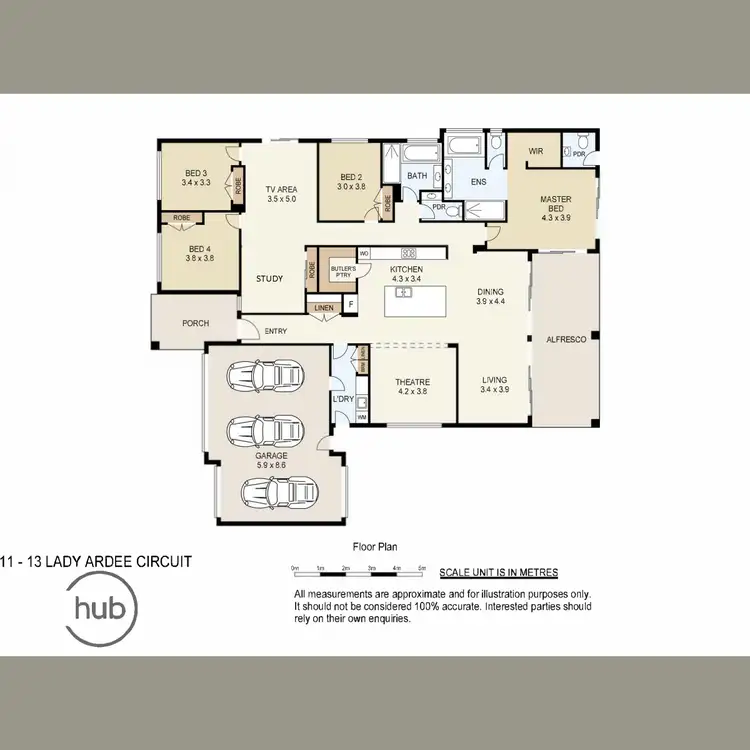 Floorplan of Homely house listing, 11-13 Lady Ardee Circuit, Logan Village QLD 4207