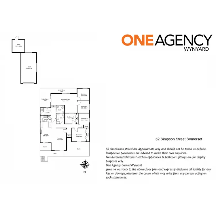 Floorplan of Homely house listing, 52 Simpson Street, Somerset TAS 7322