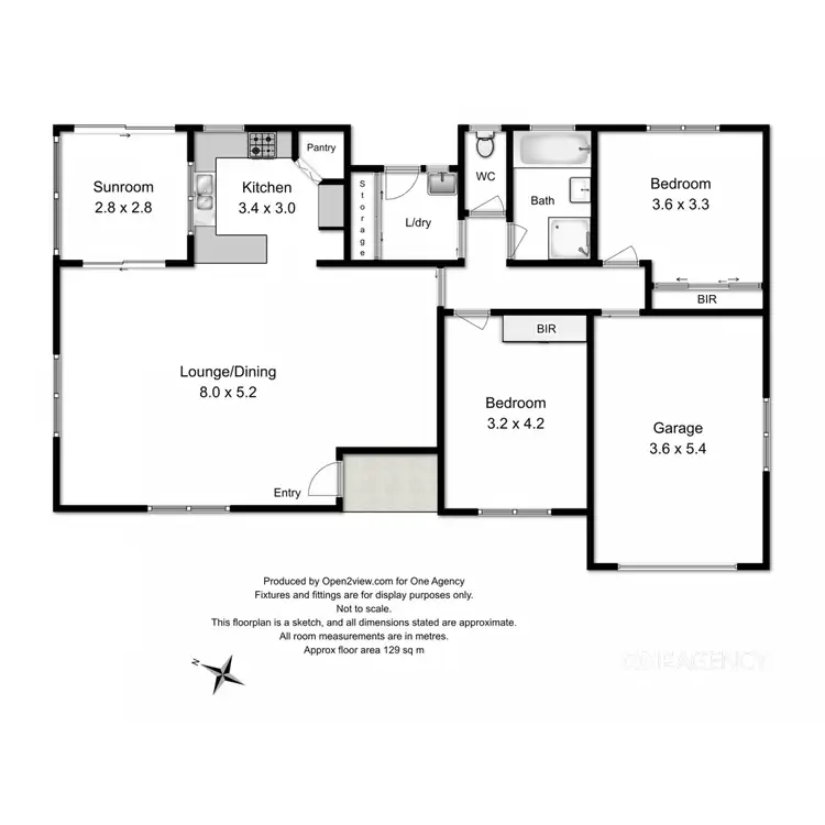 Floorplan of Homely unit listing, 1/8 John Street, Smithton TAS 7330