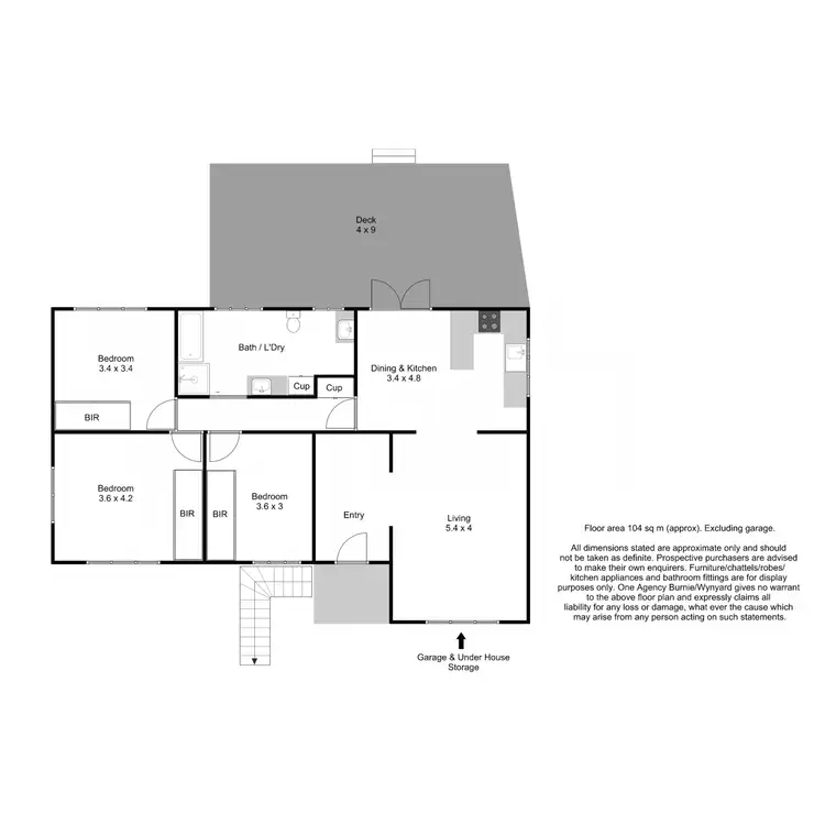 Floorplan of Homely house listing, 68 West Park Grove, Park Grove TAS 7320