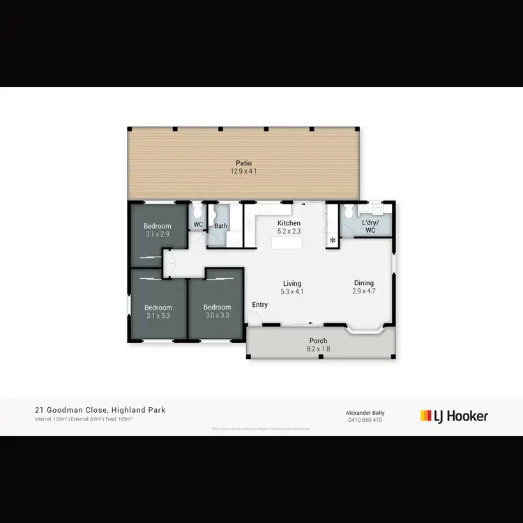 Floorplan of Homely house listing, 21 Goodman Close, Highland Park QLD 4211