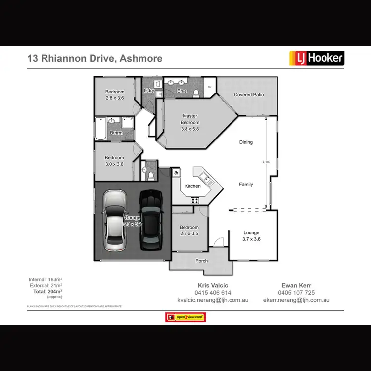 Floorplan of Homely house listing, 13 Rhiannon Drive, Ashmore QLD 4214