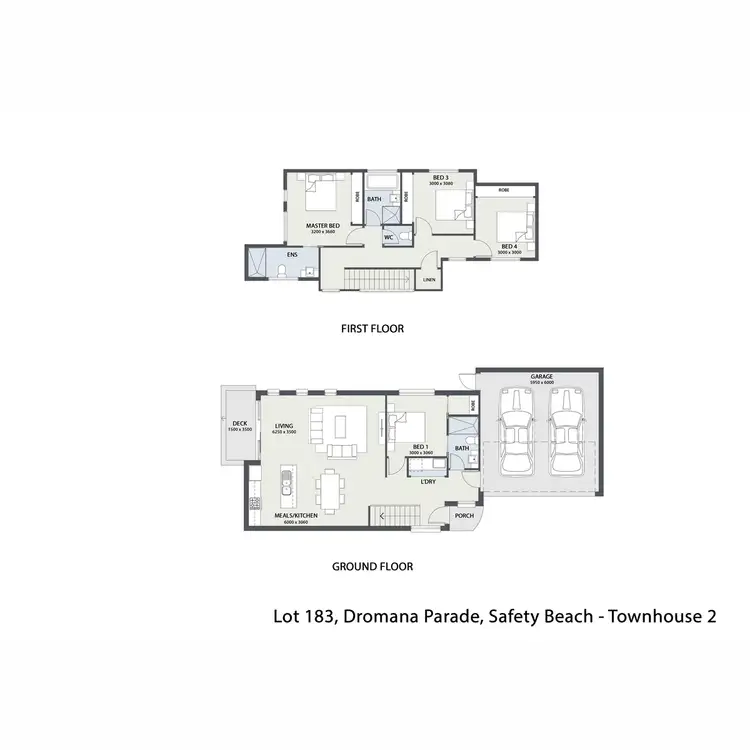 Floorplan of Homely townhouse listing, 2/183 Dromana Parade, Safety Beach VIC 3936
