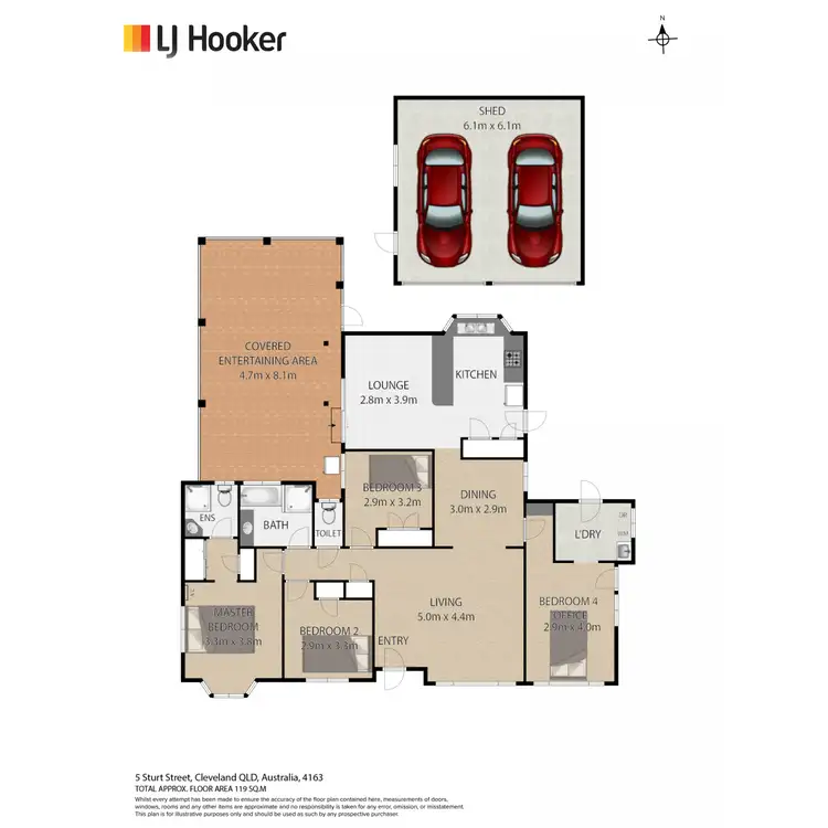 Floorplan of Homely house listing, 5 Sturt Street, Cleveland QLD 4163