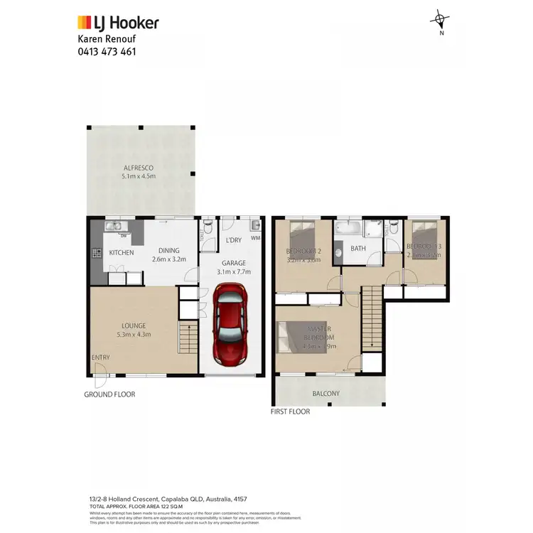 Floorplan of Homely townhouse listing, 13/2-8 Holland Crescent, Capalaba QLD 4157
