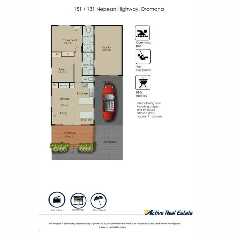 Floorplan of Homely villa listing, 151/131 Nepean Highway, Dromana VIC 3936