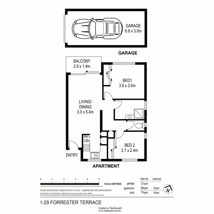 Floorplan of Homely unit listing, 1/29 Forrester Terrace, Bardon QLD 4065