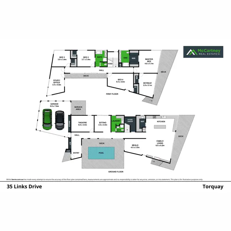 Floorplan of Homely house listing, 35 Links Drive, Torquay VIC 3228