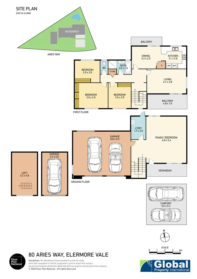 Floorplan of Homely house listing, 80 Aries Way, Elermore Vale NSW 2287